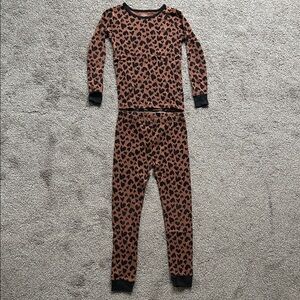 Carter's Heart Print Pajama Set - Brown and Black